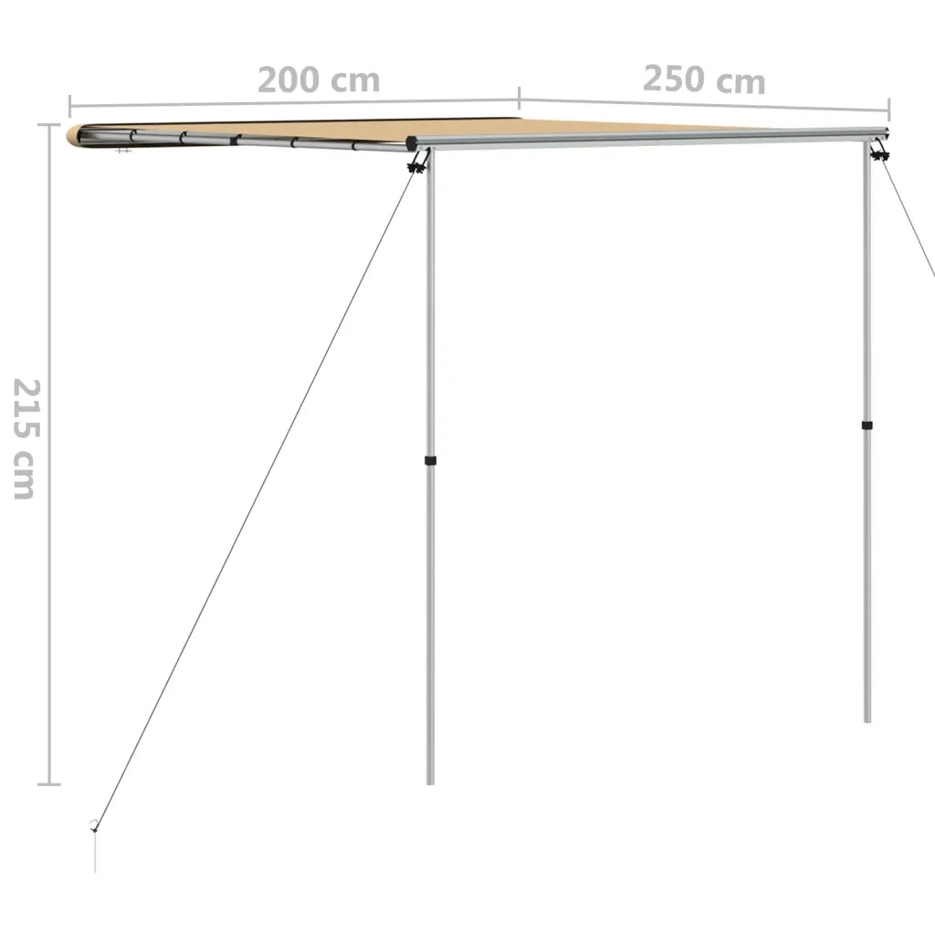 Tendalino per Camper e Roulotte 2x2,5x2,15 m Beige 148137