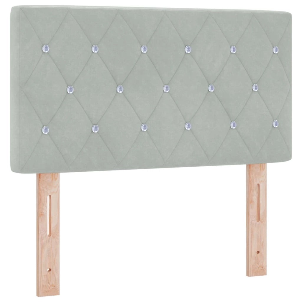 Letto box spring con materasso Grigio Chiaro 80 x 200 cm 3450596