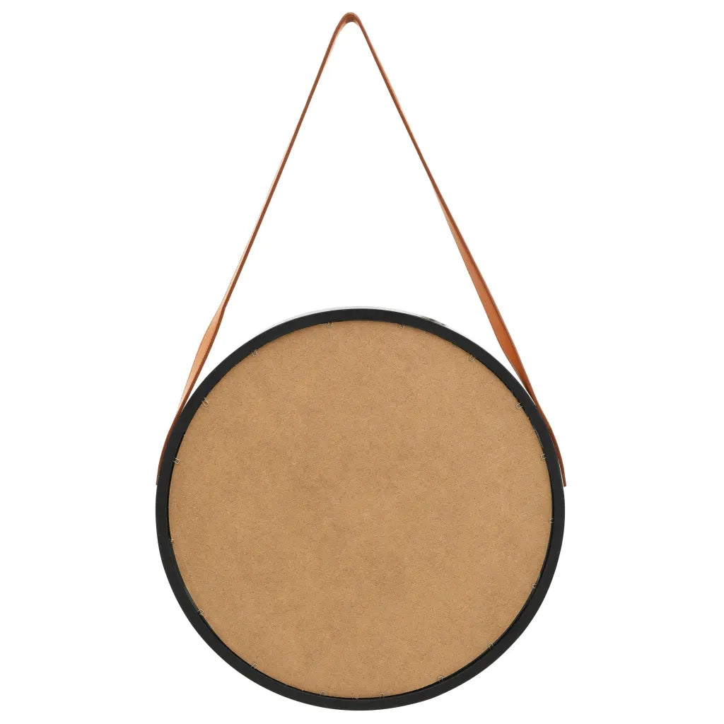 Specchio da Parete | Specchio decorativo con Cinghia 50 cm Nero