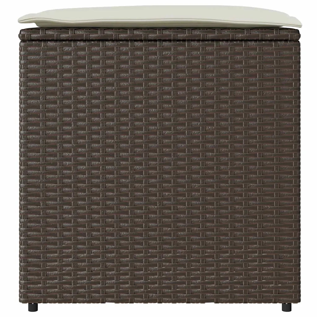 Scatola per Cuscini Marrone 50 x 50 x 50 cm polyrattan 365409