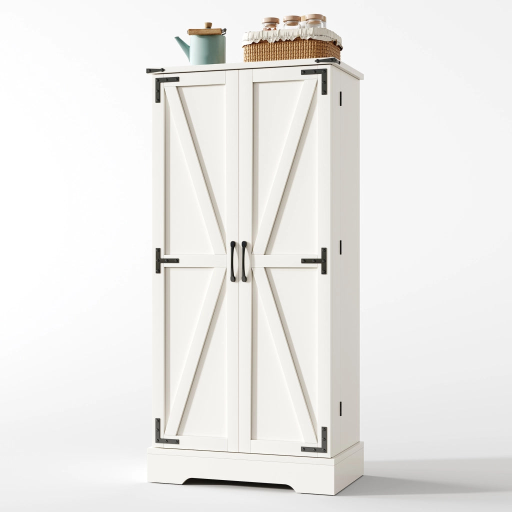 Credenza da Cucina con Ante e Ripiani ¨C MINIMAL ¨C Bianco, 128.5 cm