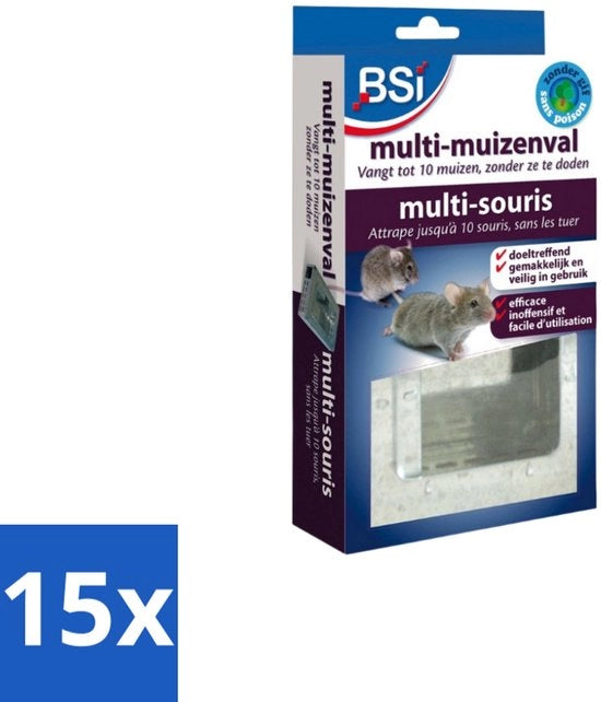 Multi valvola per topi - Materiale galvanizzato - 29,2 × 16 × 5 cm - Confezione in bulk - 15 pezzi