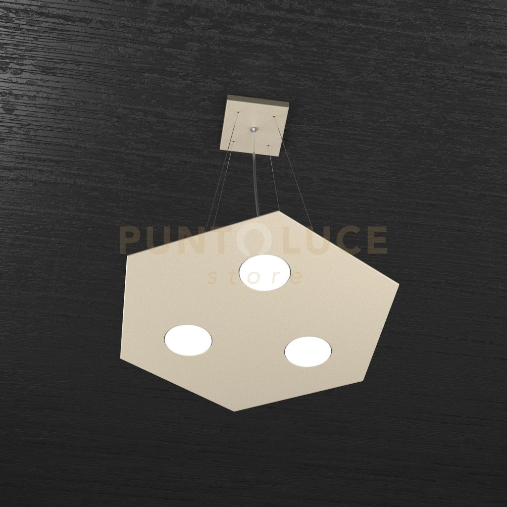EXAGON SOSPENSIONE 3 LUCI SABBIA 1142-SP-SA