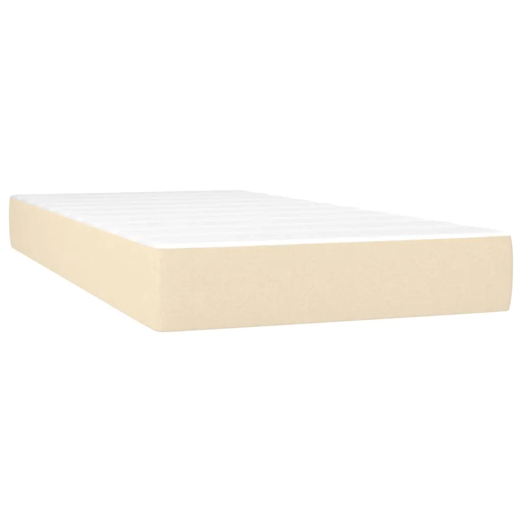 Giroletto a Molle con Materasso Crema 120x190 cm in Tessuto 3269714