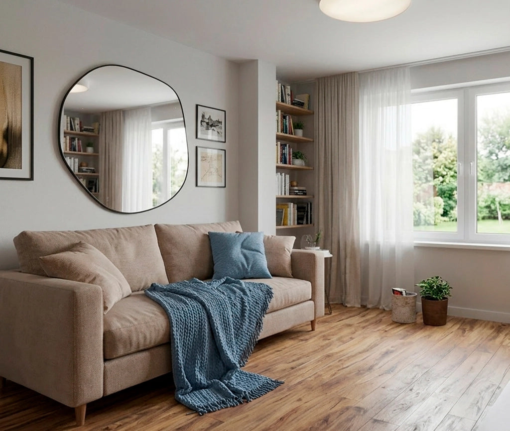 Specchio organico Hispanohogar con LED perimetrale a 2 colori di luce 80