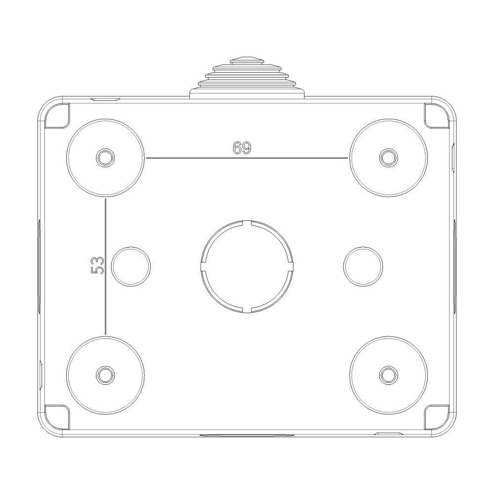 Vimar ip40 contenitore 3p protetto per serie civili eikon arkè e plana