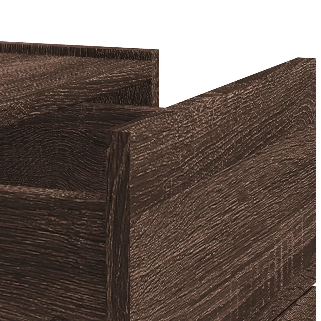 Comodino a Muro Rovere Marrone 45x30x35 cm 848337