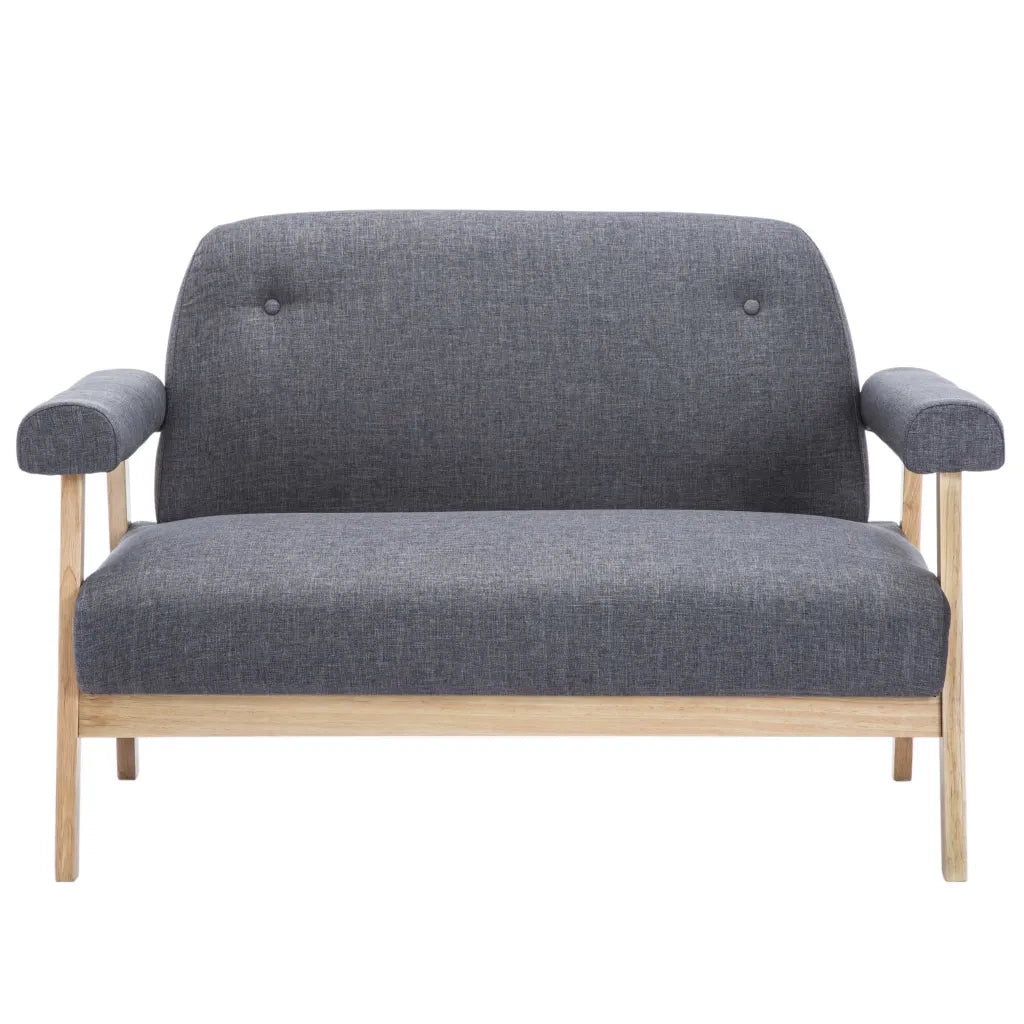 Divano a 2 Posti-Sofa 2 Posti in Tessuto Grigio Scuro 351604