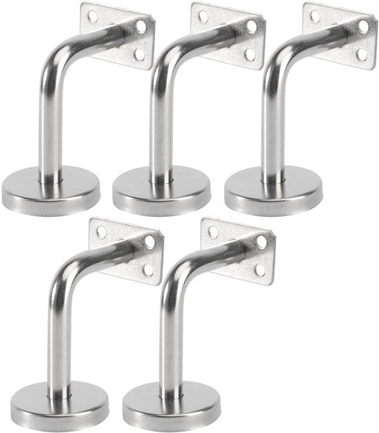 Supporti per scale 5 pezzi - Acciaio inossidabile - Duraturo - Anticorrosivo - Facili da installare - Adatti per scale in legno o metallo - Scale per scale