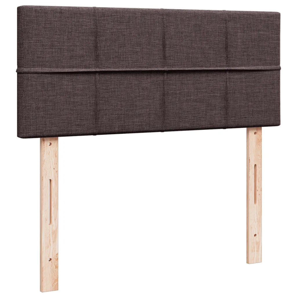 Giroletto a Molle con Materasso Marrone Scuro 120x190cm Tessuto