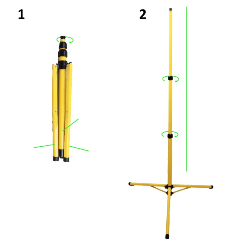 Treppiede universale per fari 165 cm giallo Polux 306470