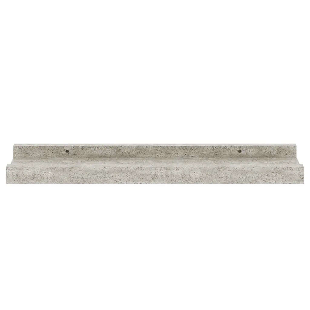 4 pz Mensole da Parete | Scaffali a Parete | Ripiano a parete Grigio Cemento 40x9x3 cm