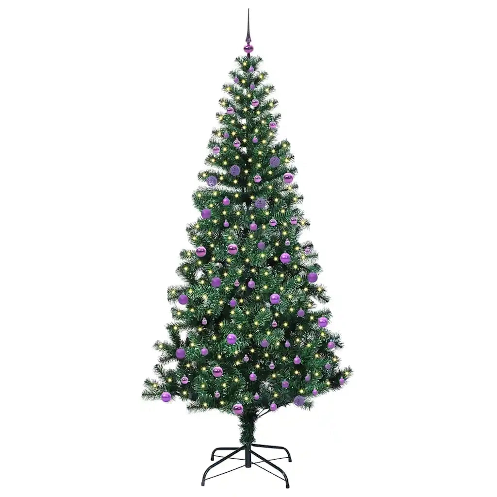 Albero di Natale | Decorazioni natalizie artificiale con luci integrate Verde 240 cm