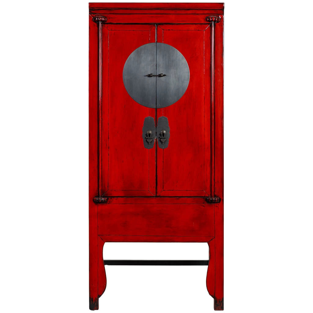 Armadio in legno rosso 84x50x194h cm