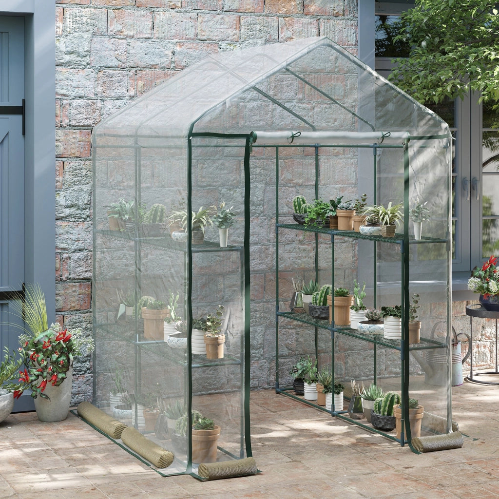Serra da Giardino in PVC con Scaffali ¨C Minimal ¨C 143x143x195 cm