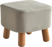 Pouf ottomano - design moderno - grigio - legno robusto