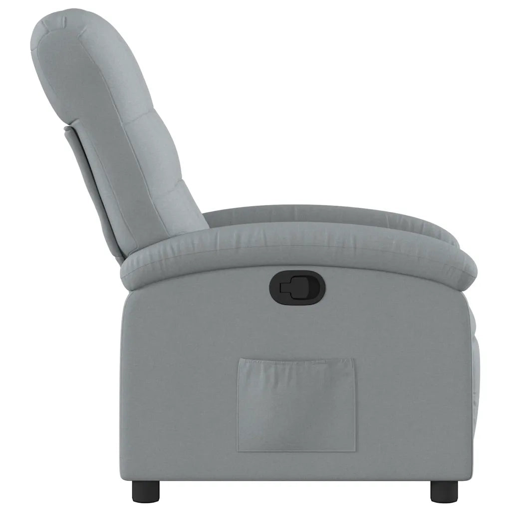 Poltrona reclinabile in tessuto grigio chiaro 3205380