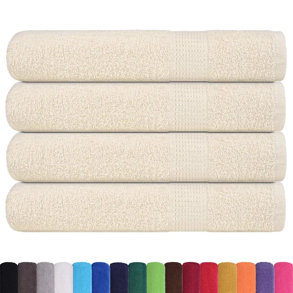 Asciugamani per sauna FROGN 4 pezzi Crema 80x200 cm 360 g/m2