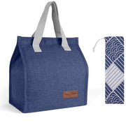 Tas per Pranzo, Piccola Tas per Pranzo, Borsa Opportuna, Borsa Termica con Rivestimento di Pellicola, Tas per Pranzo per la Strada, per Lavoro, per Scuola, per Viaggio, per il Trasporto di Cibo - Blu