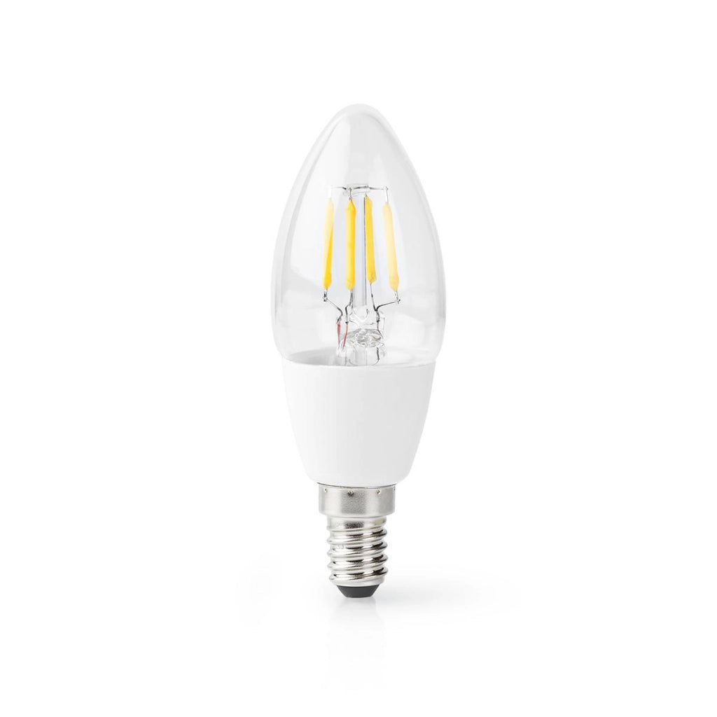 5W 400lm E14 Wi-Fi Connected Candela filamento lampadina Trasparente Nedis
