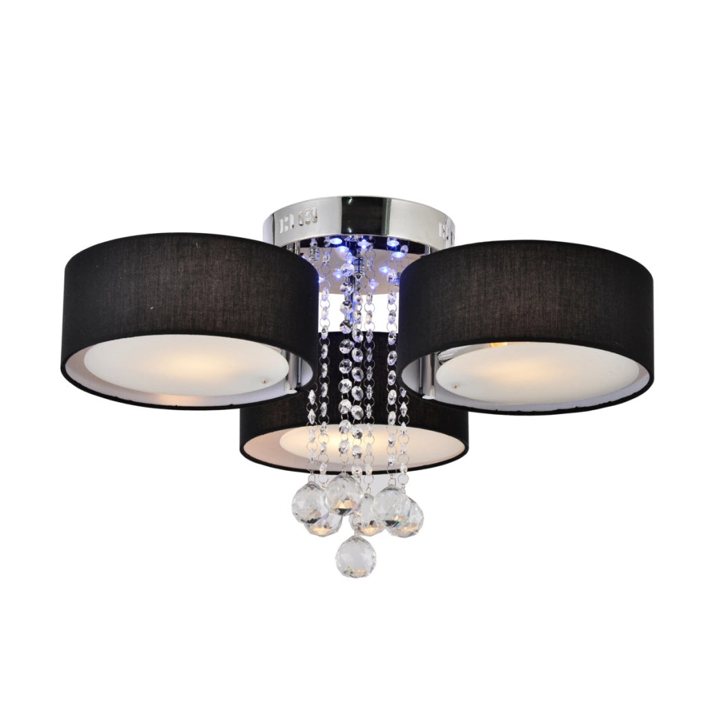 Plafoniera Gambela Light Prestige 3xE27 LED nera 63cm