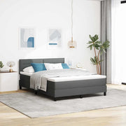 Letto a molle con materasso Grigio scuro 160 x 200 cm Tessuto