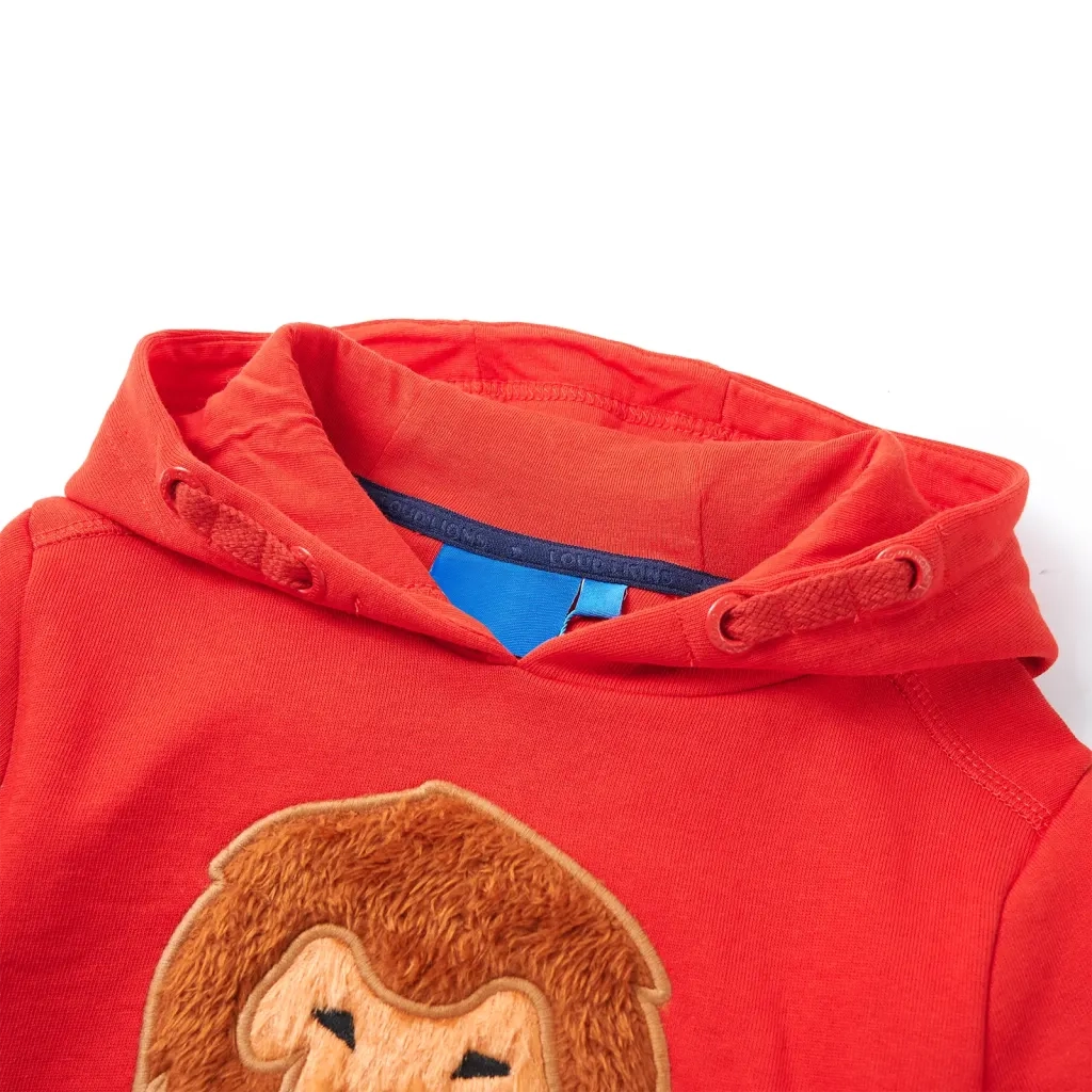Felpa con Cappuccio da Bambino Rossa 116