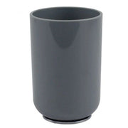 Trade Shop - Bicchiere Porta Spazzolini Dentifricio Grigio Accessori Arredo Per Bagno 69471 -