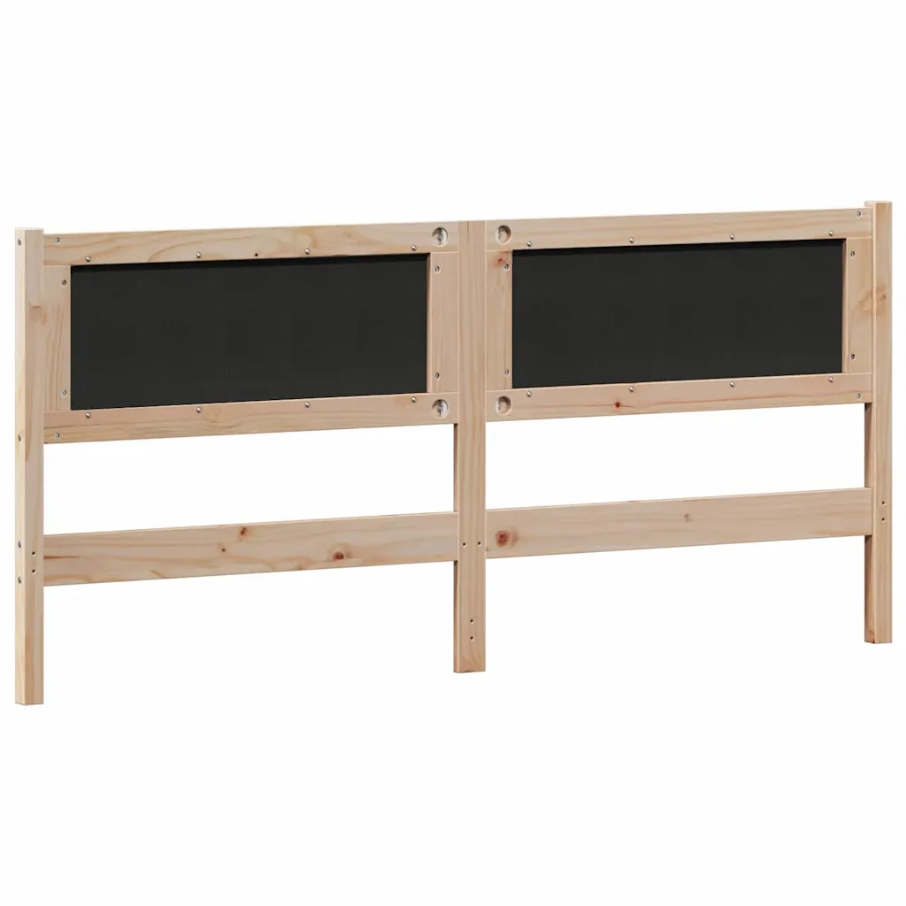 Testiera Altro-Testiera con Cuscini Marrone e nero 180 cm Legno di pino massello