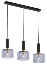 Lampada a sospensione VANES Jupiter nero oro 3xE27 77cm