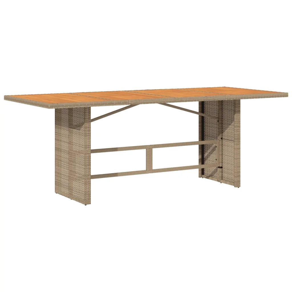 Set da Pranzo da Giardino 7 pz con Cuscini Beige in Polyrattan 3262793