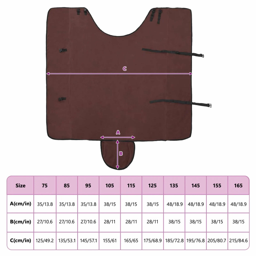 Coperta per Cavalli Marrone Scuro Completo 125 cm Poliestere 42013202