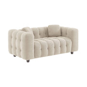 Divano in bouclé testurizzato, 2 posti, beige