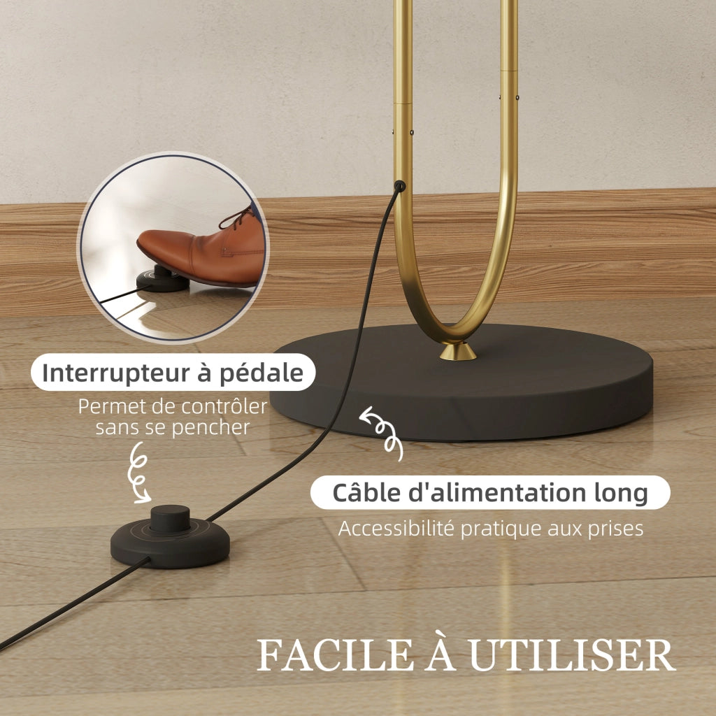 Lampada da terra ¨C Minimal ¨C 156 cm dorato e nero