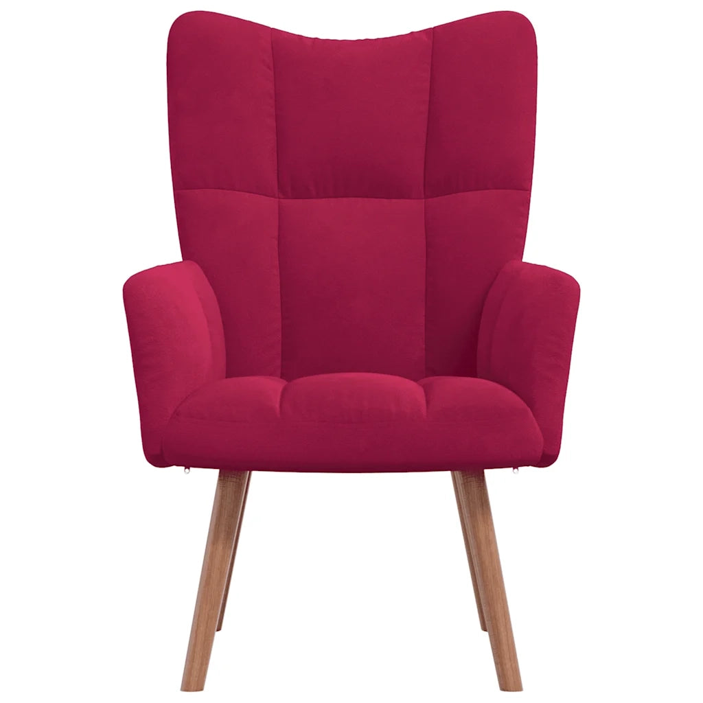 Poltrona | Sedia Relax Rosso Vino in Velluto