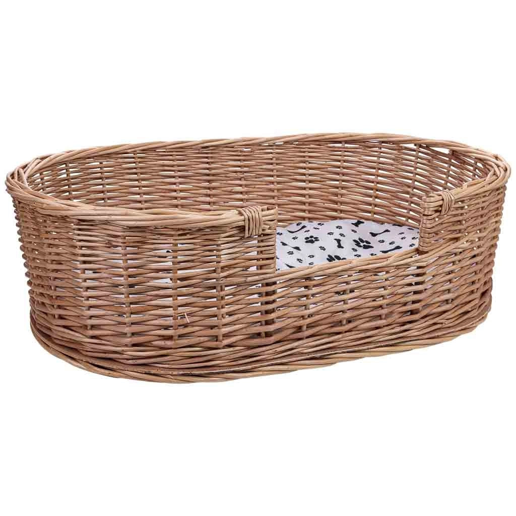 Cuccia in vimini per animali 80x50x15/23h cm
