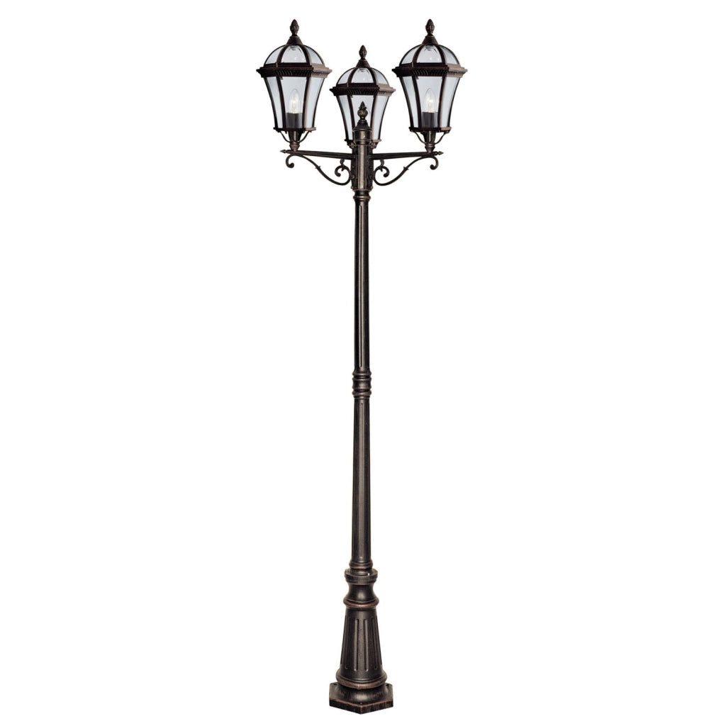 Capri Outdoor Post - Metallo e vetro marrone rustico