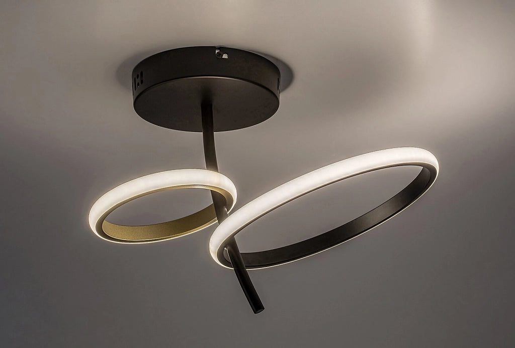 Plafoniera LED moderna nero oro 24W Emilion Rabalux