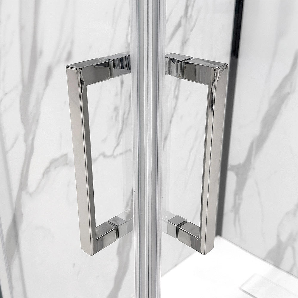 Box doccia 100x100 doppio scorrevole h 200 vetro trasparente Ted