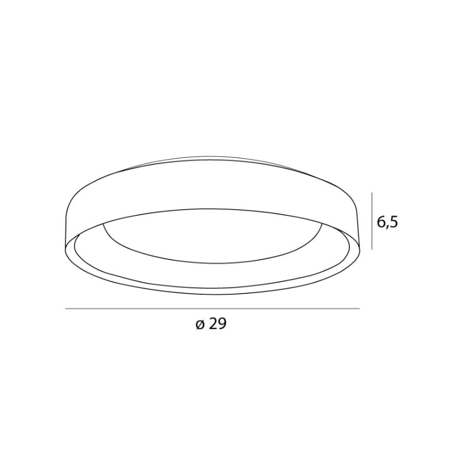 Plafoniera LED tonda bianca Ø29 10W Maxlight Tornado
