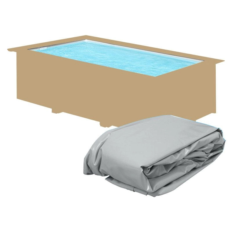Liner Di Ricambio Per Piscina In Legno Northwood Rettangolare - 8,00 X 5,00 X H. 1,40 M Grigio - Spessore 0,75 Mm Dimensione piscina: 8.00 X 5.00 Mm, Colore: Grigio
