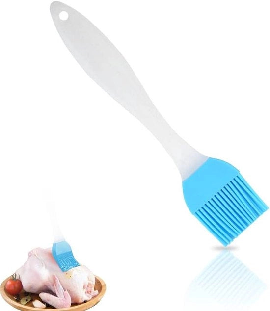 Spazzola per padelle e barbecue in silicone premium (blu)
