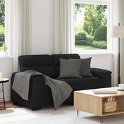 Divano a 2 Posti-Sofa 2 Posti Nero 120 cm in Tessuto 881958