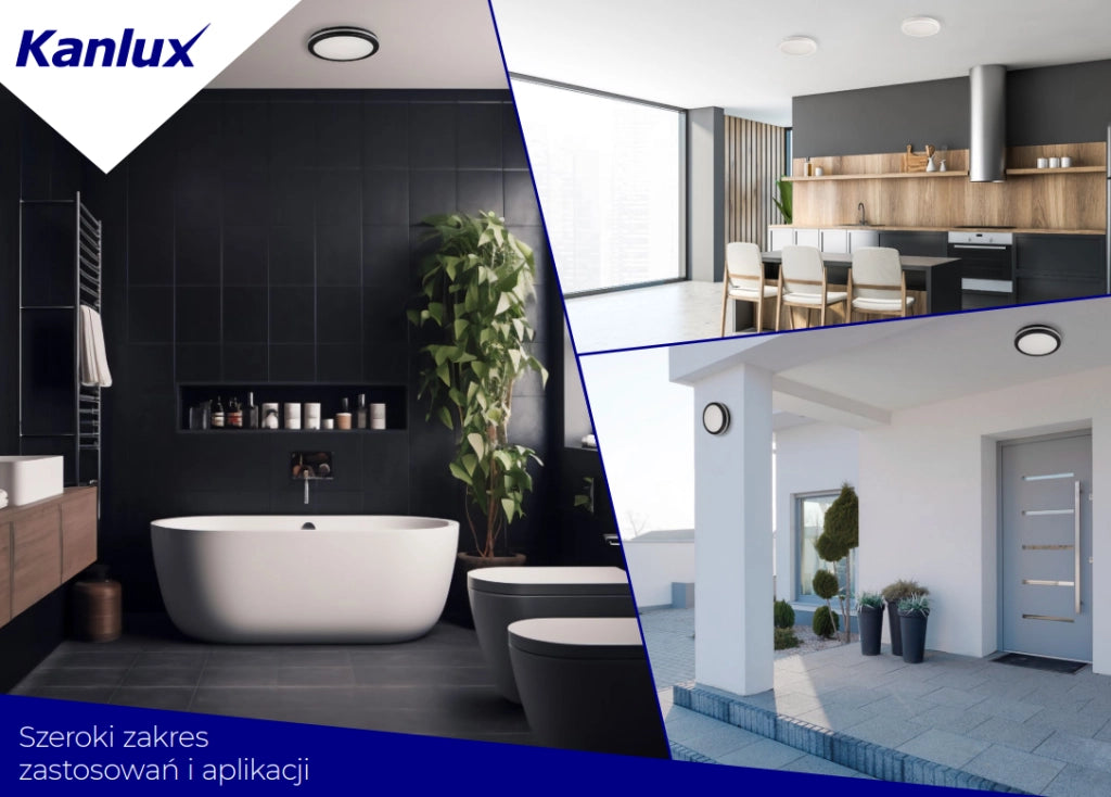 Plafoniera LED Kanlux BENO ECO bianca 40cm 40W CCT IP65