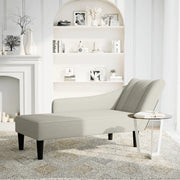 Sdraio con Bracciolo Destro in Velluto Crema 4009799