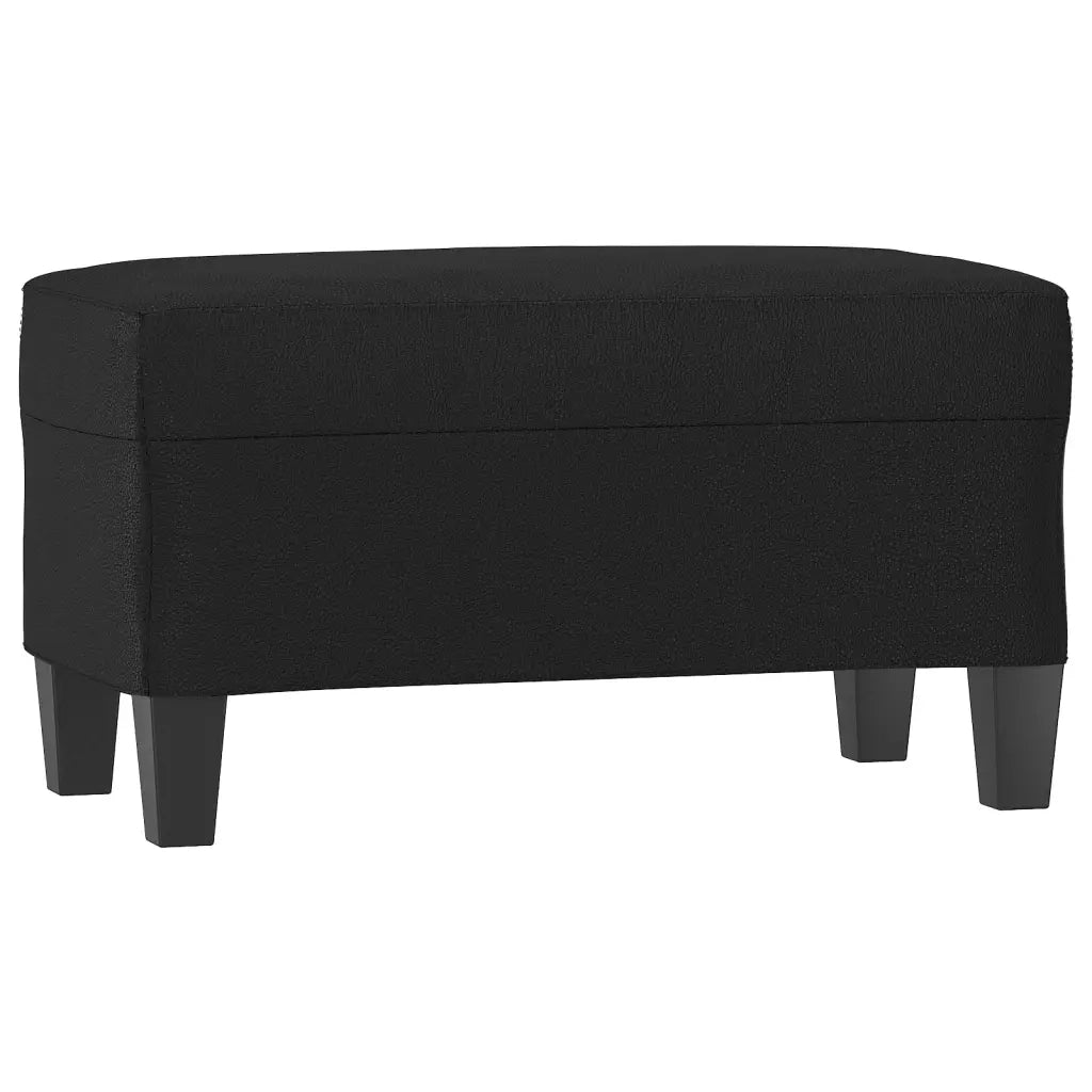 Panca Nera 70x35x41 cm in Similpelle 349439