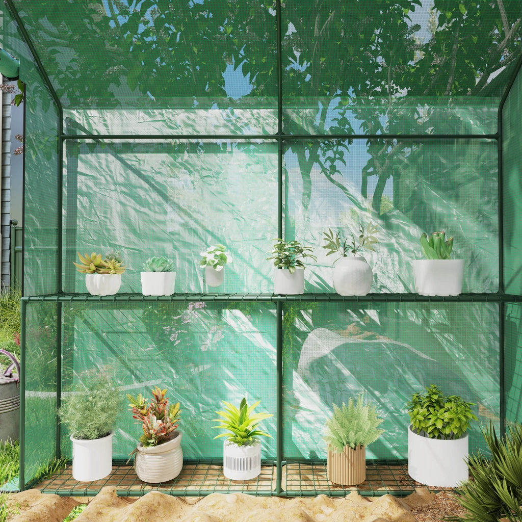 Serra da giardino 2 livelli ¨C Minimal ¨C 186x120x190cm verde