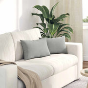 Cuscini da Divano 2 pz-Set di 2 Cuscini per Sofa Grigio chiaro 50 x 30 cm Tessuto 914091