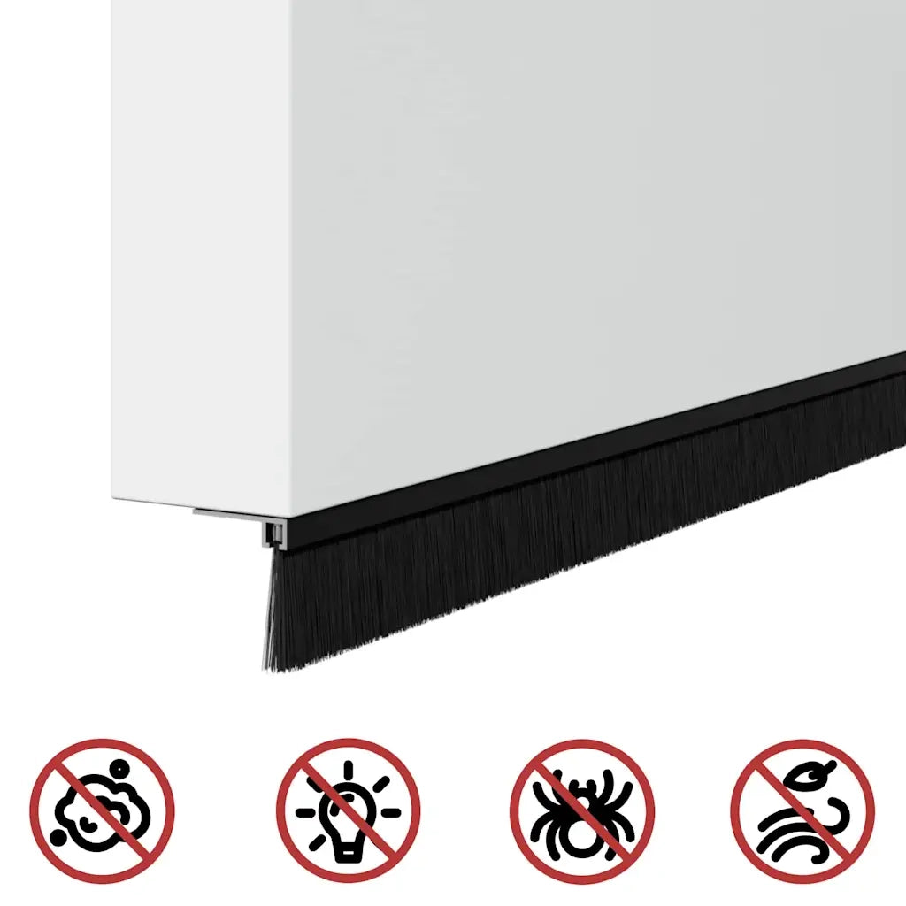 Spazzole per porte autoadesive 2 pcs Nero 100 cm 42019570