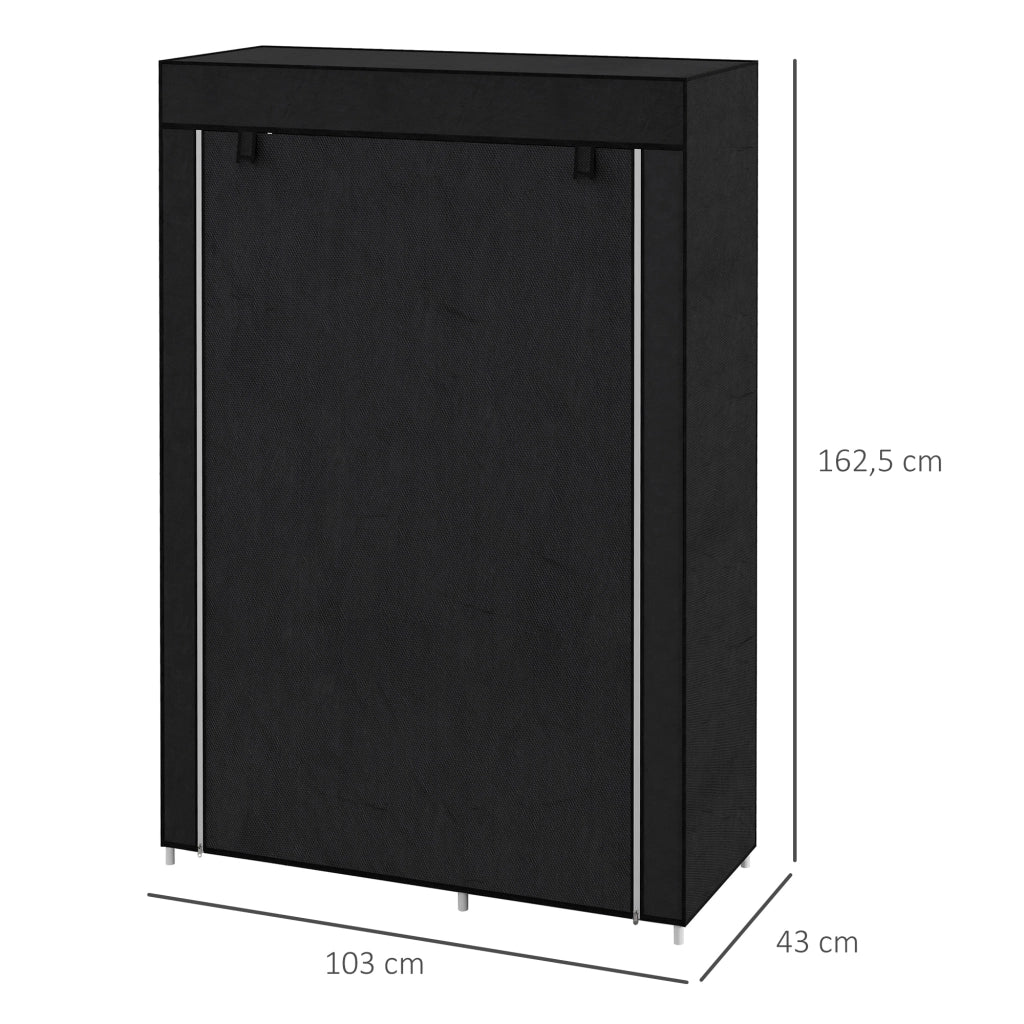 Armadio con Ripiani e Appendiabiti ¨C zephmum ¨C Nero 90x51x200